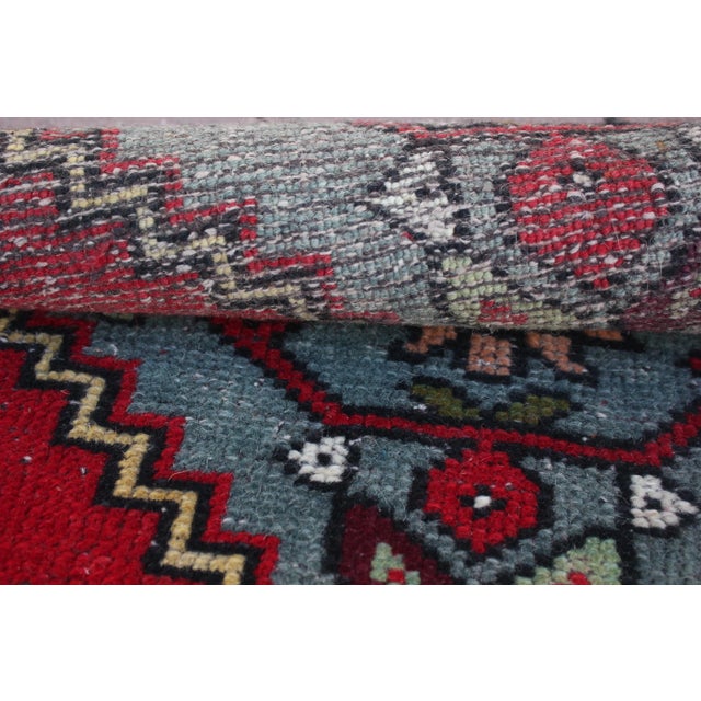 1950s Turkish Vintage Wool Doormat Rug For Sale - Image 11 of 13