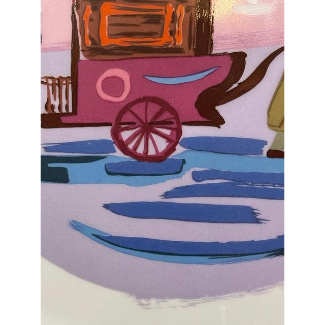 Decorated Plate from Longaretti, 20th Century For Sale - Image 5 of 8