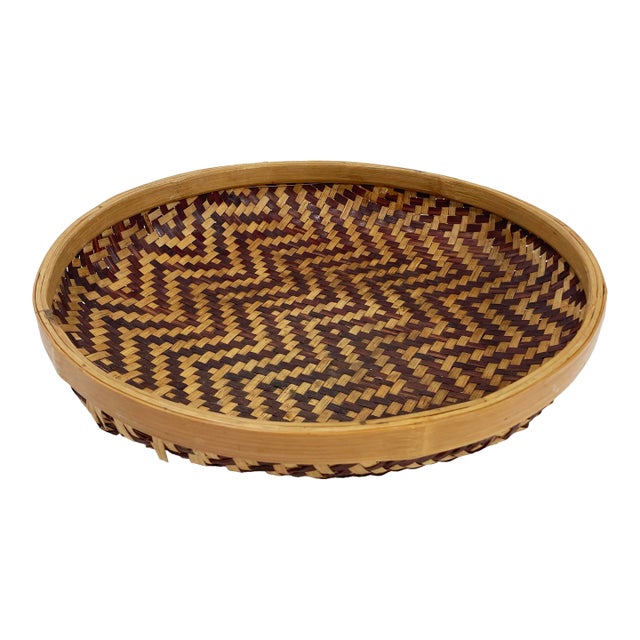 Woven Rattan Basket Tray For Sale