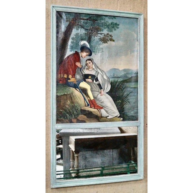 Antique French Trumeau Mirror For Sale - Image 4 of 5
