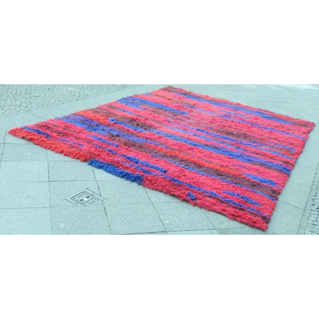 Mid-Century Long Pile Hand-Knotted Rug from Walter Mack, 1960s For Sale - Image 5 of 13