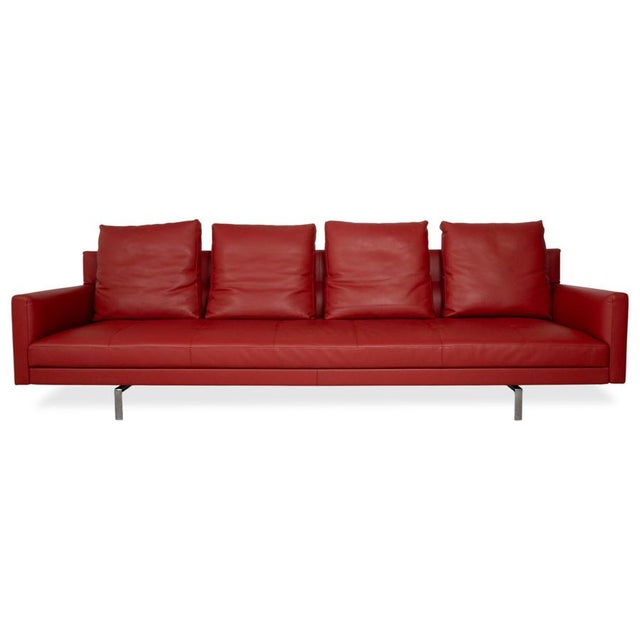 Gordon 4-Seater Sofa in Red Leather from Walter Knoll / Wilhelm Knoll For Sale - Image 15 of 15