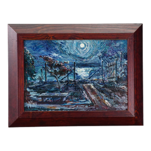 Impressionist Style Oil Painting Moonlight Scene, 1983 – Alexander Michael