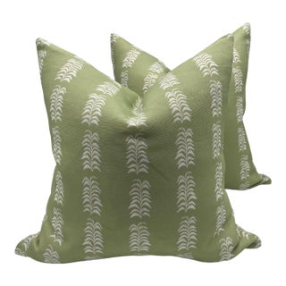 Jungle Heather Chadduck Petite Frond Pillows- A Pair For Sale