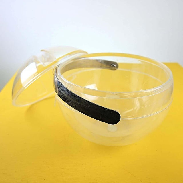 vintage plastic bowl bucket, Guzzini Height: 19 Diameter: 20 This piece is attributed to the mentioned designer/maker. It...