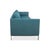 Modern Turquoise Fabric Three-Seater Sofa with Chrome Legs from Rolf Benz For Sale - Image 3 of 4