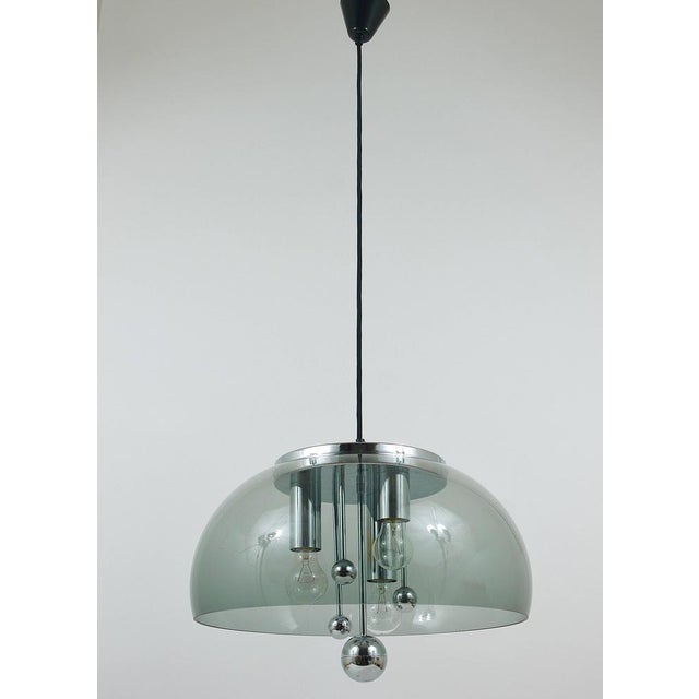 Mid-Century Space Age Globe Pendant Lamp with Chromed Spheres, Germany, 1970s For Sale - Image 10 of 18