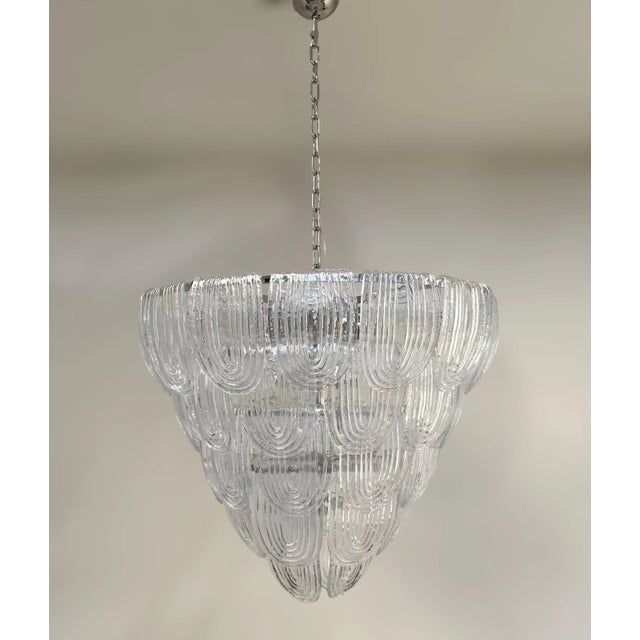 Italian 1960s Curve Chandelier For Sale - Image 3 of 13