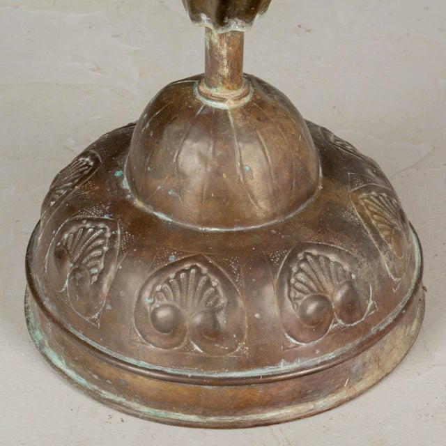 French Embossed Brass Umbrella Stand For Sale - Image 9 of 12