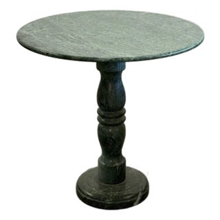 1980s Green Marble Bistro Table For Sale