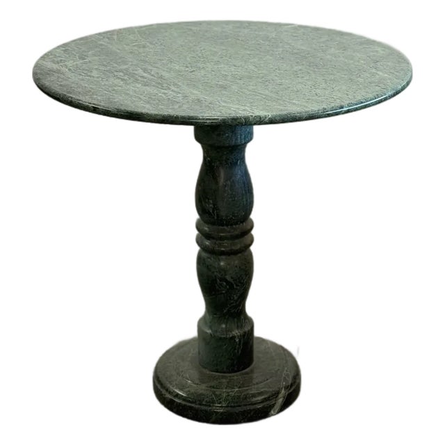 1980s Green Marble Bistro Table For Sale