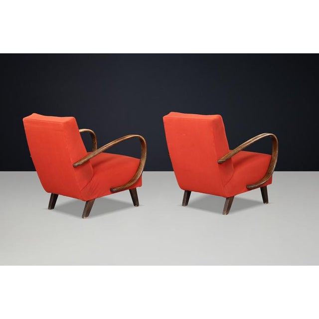 Bentwood Lounge Chairs by Jindřich Halabala, Czechoslovakia, 1940, Set of 2 For Sale - Image 13 of 17