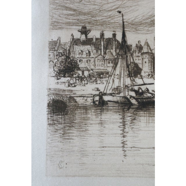 Mid 20th Century 4 Vintage European Cityscape Etchings Colman Vanderhoof Pennell 14", Set of 4 For Sale - Image 13 of 14