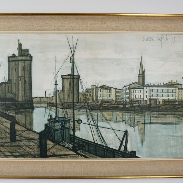 1960s Bernard Buffet, The Port of La Rochelle, 1960s, Print For Sale - Image 5 of 6