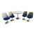 Vintage Tulip Chairs and Dining Table in the Style of Eero Saarinen, 1970s, Set of Acrylic Top For Sale