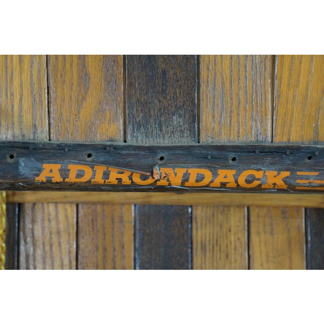 VTG Adirondack Bentwood Oak Toboggan Snow Sled Sleigh Vinyl Seat Cabin Decor 72" For Sale - Image 15 of 18