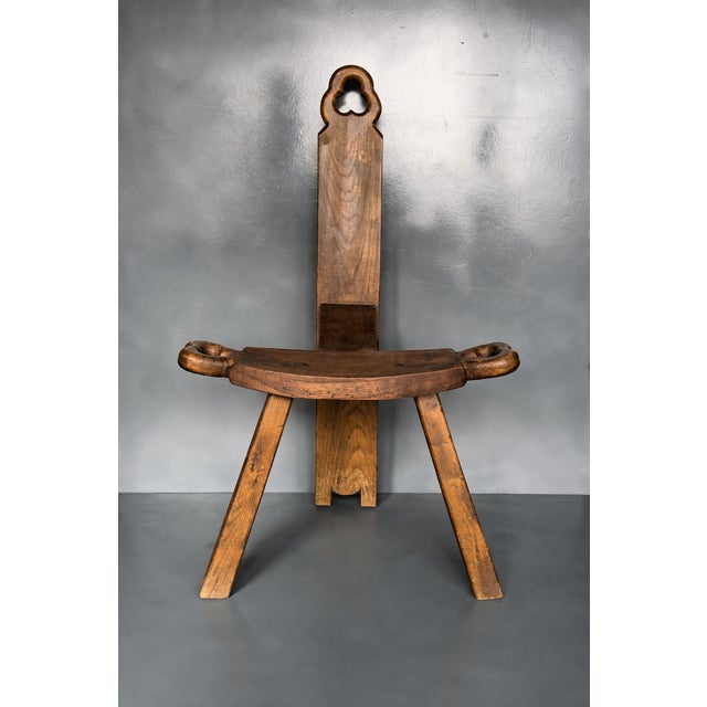 French Antique Mid-Century Brutalist Milking Chair For Sale - Image 4 of 11