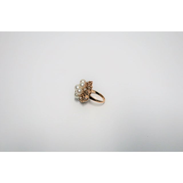 Pearl and Gold Cocktail Ring For Sale - Image 10 of 12
