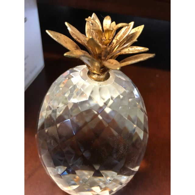 Shabby Chic 1970s Swarovski Crystal Pineapple Paperweight For Sale - Image 3 of 7