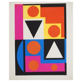 Auguste Herbin, No, Lithograph and Stencil For Sale