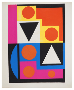 Auguste Herbin, No, Lithograph and Stencil