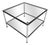 Square Glass Coffee Table, 1990s For Sale