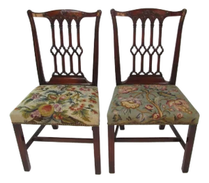 1940s Pair of Mahogany Chairs by Old Colony