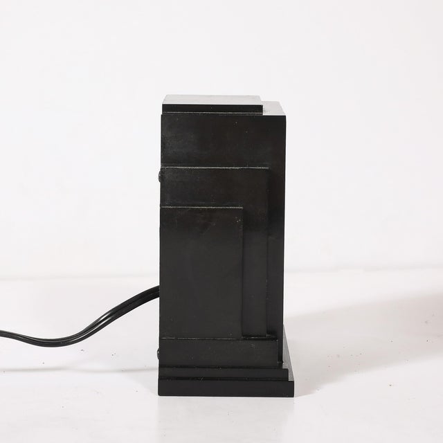 Art Deco Skyscraper Style Hammond Bakelite Electric Clock W/ Day Date Function For Sale - Image 9 of 13