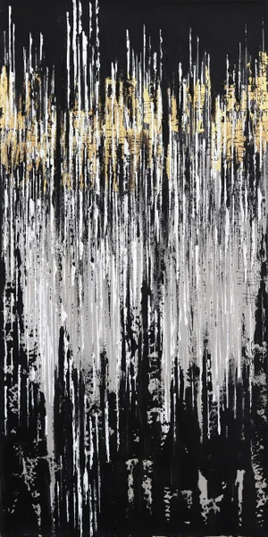 "Between the Lines 1" Contemporary Original Abstract Acrylic Painting by Ivana Milosevic