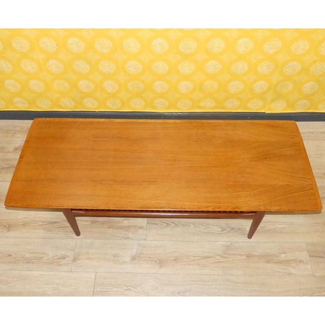 Vintage Teak Coffee Table with Shelf, 1960s For Sale - Image 11 of 14