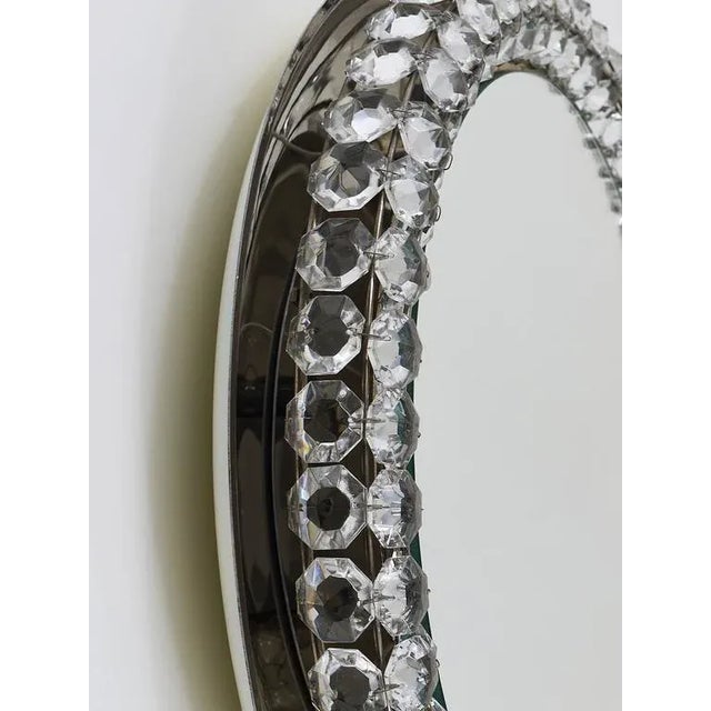 1950s Austrian Backlit Wall Mirror with Huge Crystals from Bakalowits & Söhne, 1950s For Sale - Image 5 of 11
