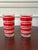 Mid 20th Century Red and White Striped Drinking Glasses — Set of Four For Sale - Image 10 of 12