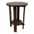 Mission Style Oak Round End Table - Walnut Stain For Sale