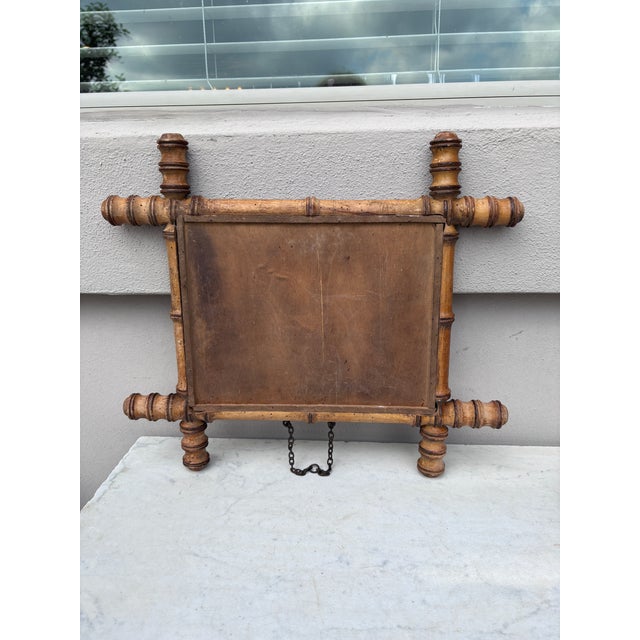 Small French Faux Bamboo Mirror, Circa 1900 For Sale - Image 4 of 4