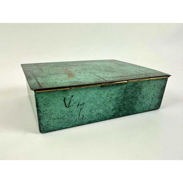 1930s Art Deco Brass Jewelry Box from WMF Ikora, 1930s For Sale - Image 5 of 9
