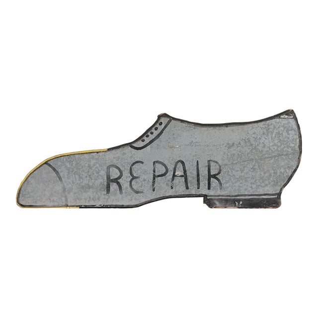 Large Vintage "Repair" Shop Sign From a Cobbler For Sale