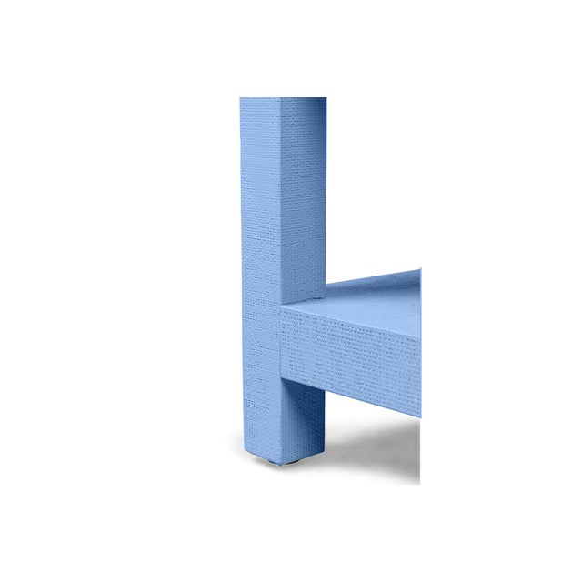 Custom Modern Coffee Table Wrapped in Raffia. The Paint's Name Is "Summer" For Sale - Image 9 of 10