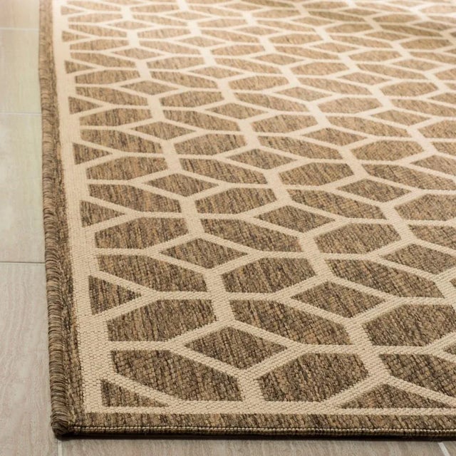 Contemporary Sunrise Indoor Outdoor Rug Beige & Cream 5'3"x7'6" For Sale - Image 3 of 5