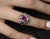 Late 20th Century Intense Pink Sapphire 0.41ct Diamond Platinum Ring Size 5.5 For Sale - Image 16 of 18