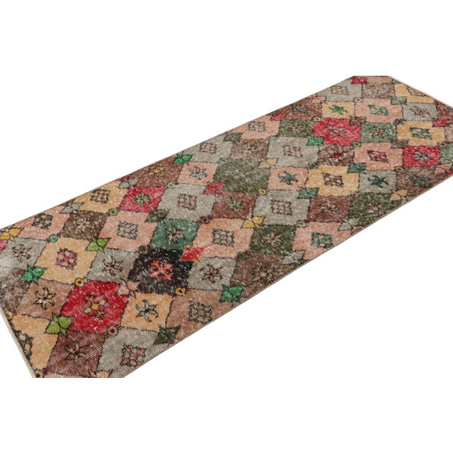 Rug & Kilim Vintage Zeki Müren Runner in Polychromatic Geometric Patterns, From Rug & Kilim For Sale - Image 4 of 8