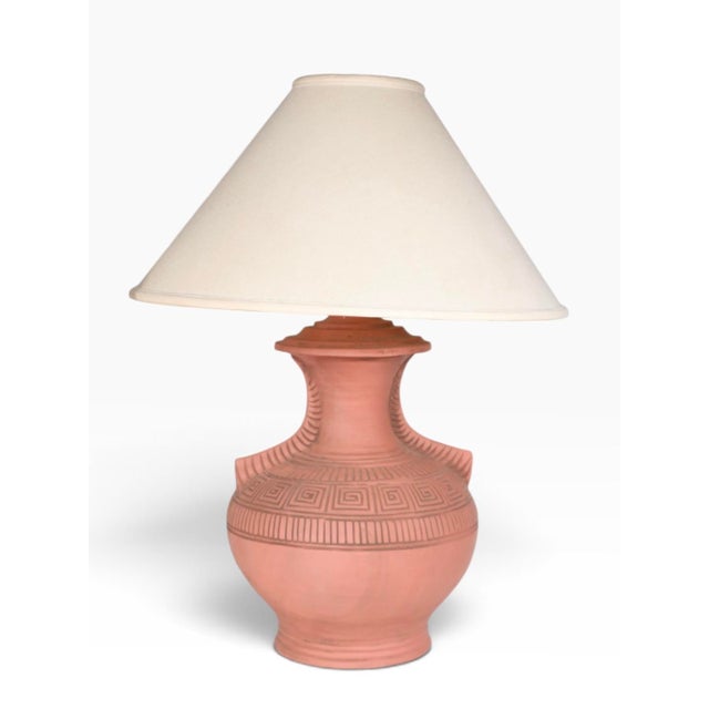 Terra Cotta Late 20th Century South American Style Terra Cotta Table Lamps - Pair For Sale - Image 8 of 18