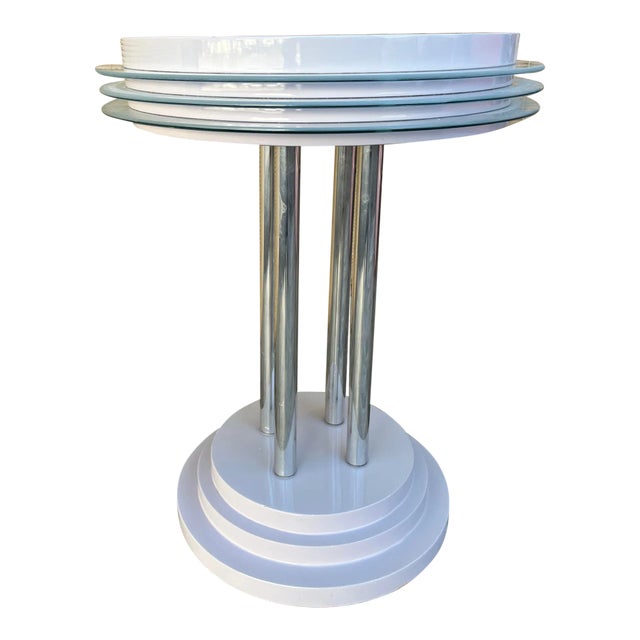 Postmodern Side Table in the Memphis Group Style. Circa 1980s For Sale