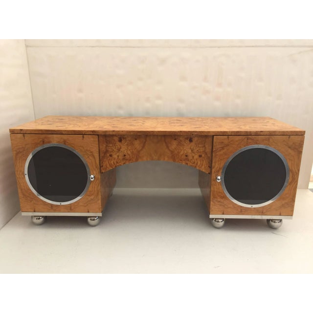 Custom-made Leon Rosen office credenza for Pace Collection. This credenza is one of a kind and it was custom-made for a...