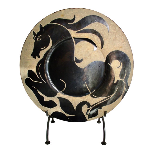 Biot, Ceramic Horse Motif Decorative Charger For Sale