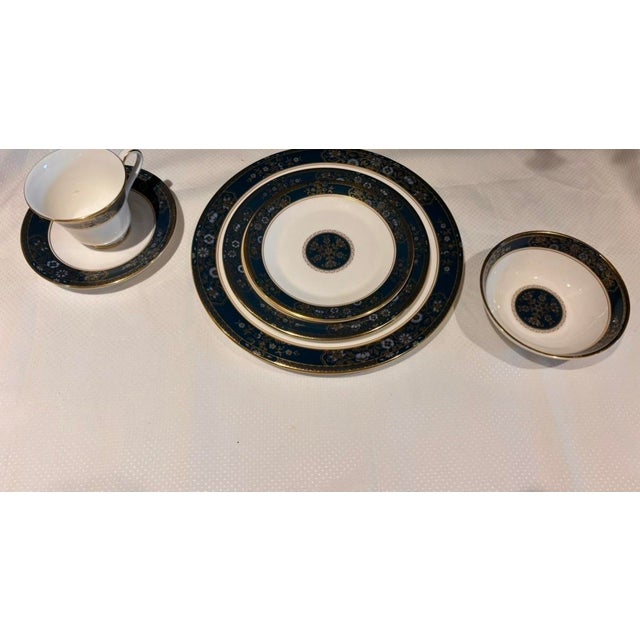 1970s Royal Doulton Fine Bone China Carlyle Pattern Set Service for 10 - 42 Pieces For Sale - Image 10 of 10