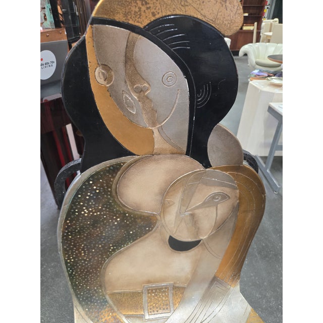 1980s Carved Wooden Art Chair For Sale - Image 5 of 9
