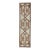 Graphic and Geometrical Design Tulu Turkish Vintage Runner in Cream, Brown & Tan For Sale