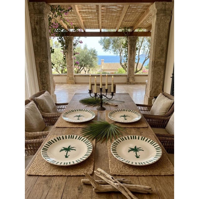Anthropologie X Fern & Co. "Tarlenare" Palm Tree Salad Plates - Set of 4 For Sale - Image 9 of 11