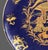 Late 20th Century Vintage Asian Chinoiserie Cobalt Blue Gilded Figural Scene Decorative Plate For Sale - Image 5 of 8