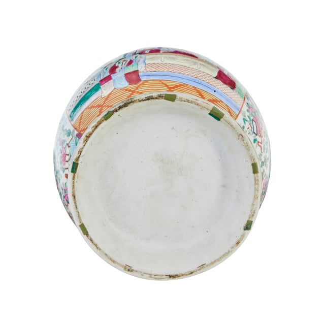 1910s Large Chinese Cantonese Vase Lamps, 1910, Set of 2 For Sale - Image 5 of 11